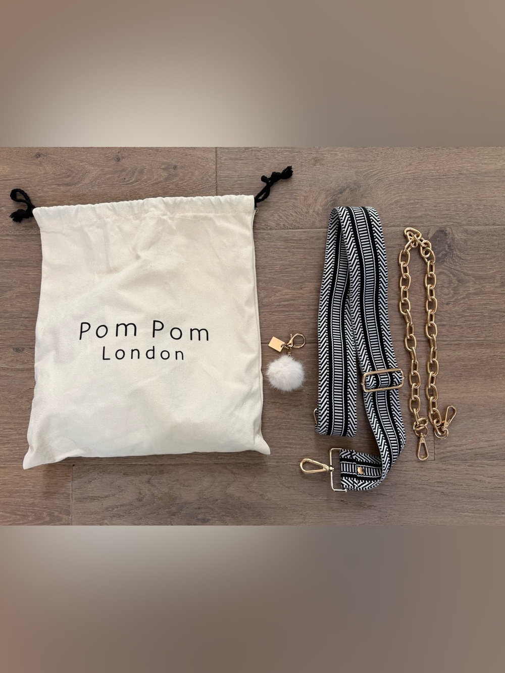 Pom Pom London Bum Bag Metallic Silver - Picture 7 of 7